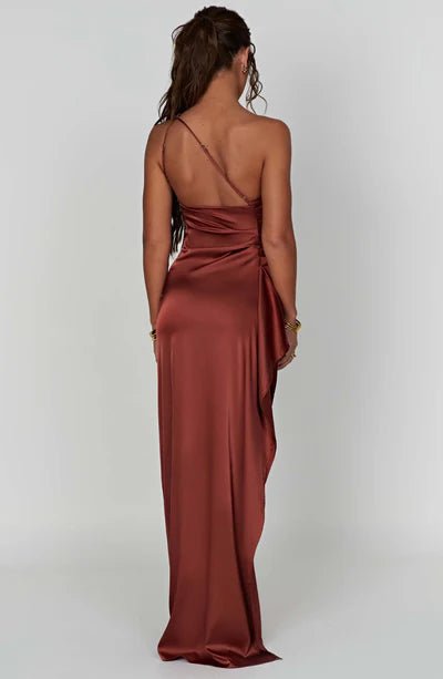 Maxi Dress | One - shoulder Backless Split - Gorgeous Feather