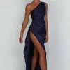Maxi Dress | One - shoulder Backless Split - Gorgeous Feather