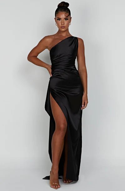 Maxi Dress | One - shoulder Backless Split - Gorgeous Feather