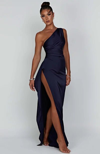 Maxi Dress | One - shoulder Backless Split - Gorgeous Feather