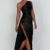 Maxi Dress | One - shoulder Backless Split - Gorgeous Feather