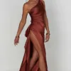 Maxi Dress | One - shoulder Backless Split - Gorgeous Feather