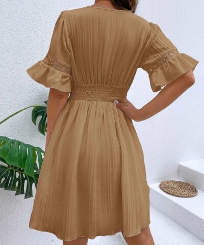 Midi Dress | Patchwork Lace Fashion - Gorgeous Feather