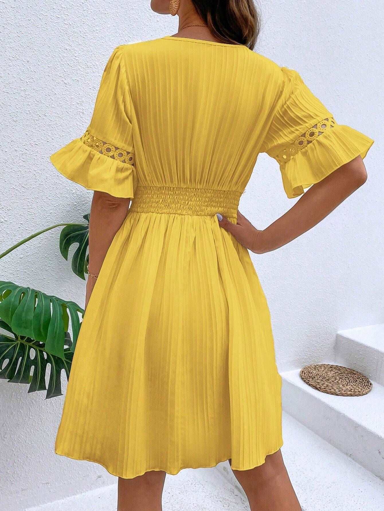 Midi Dress | Patchwork Lace Fashion - Gorgeous Feather