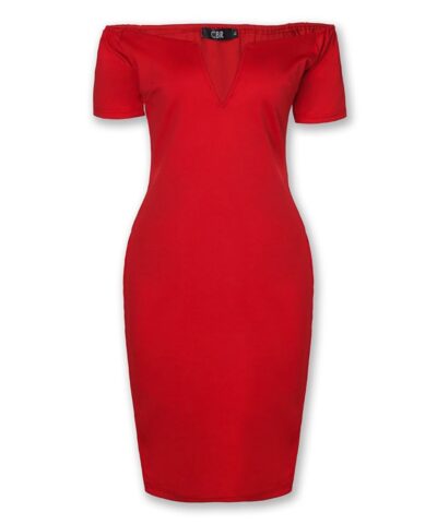 Midi Dress | Strapless Off Shoulder Black - Gorgeous Feather