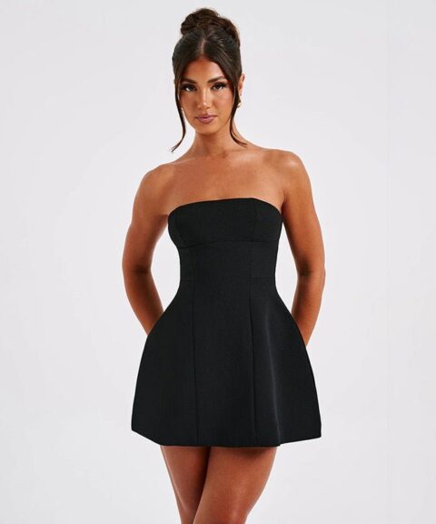 Strapless A-Line Mini Dress