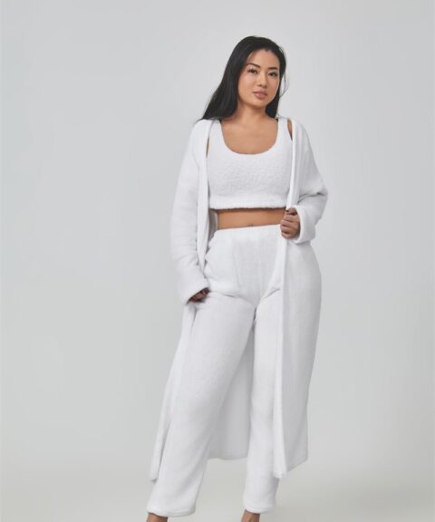 Pajama Set | Lounge Three Piece - White