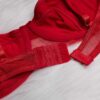 Sexy Lingerie | Four Piece Lingerie Set Red - Gorgeous Feather