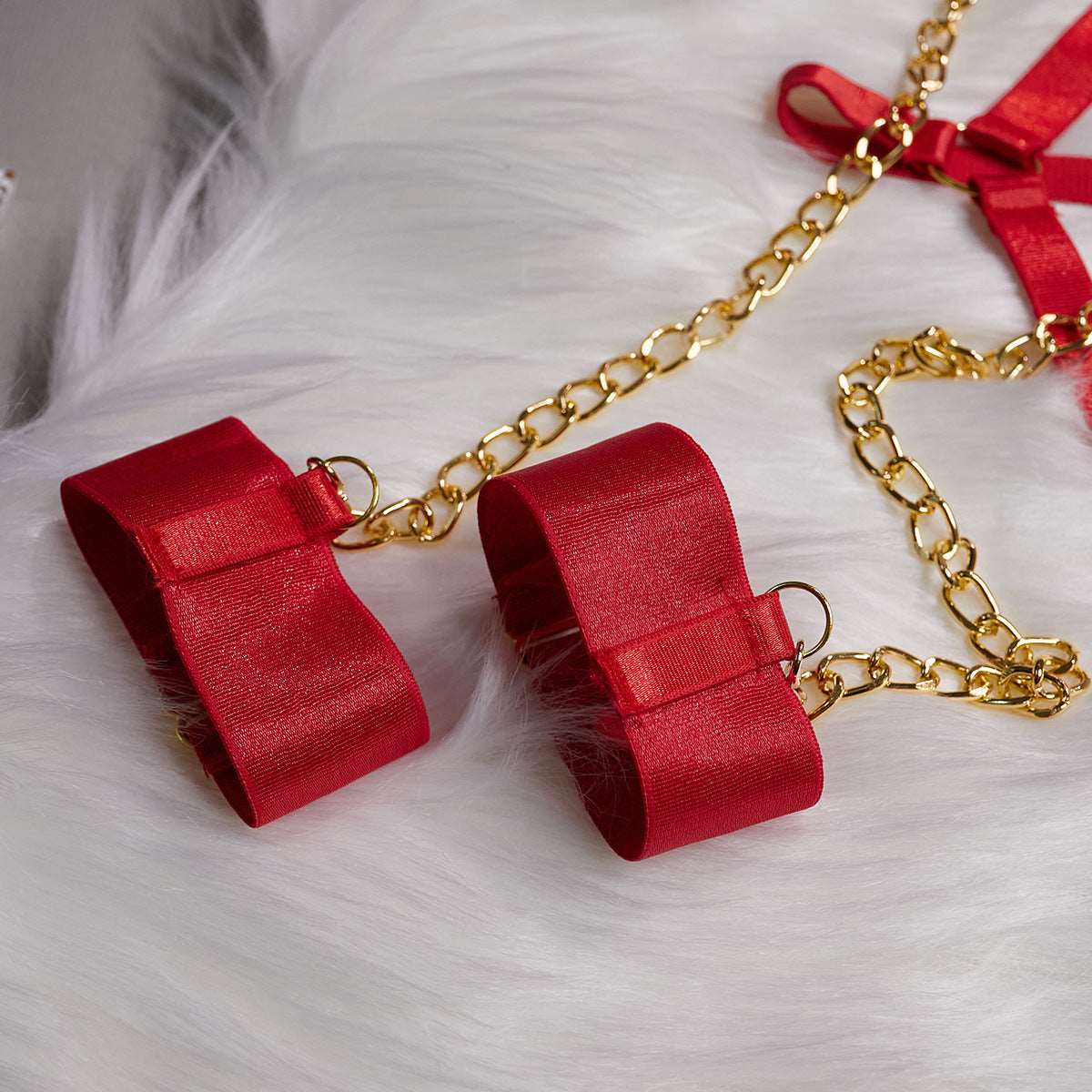 Sexy Lingerie | Four Piece Lingerie Set Red - Gorgeous Feather