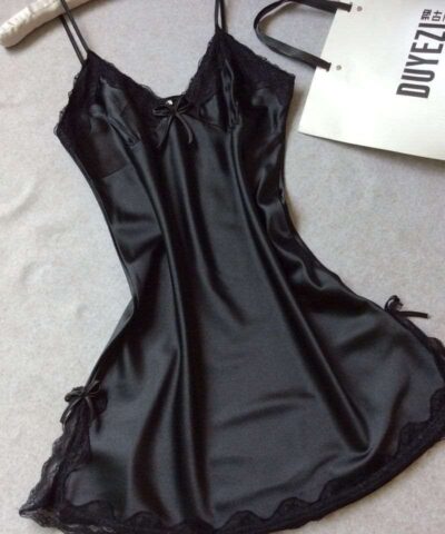 Sleepwear | Satin Night Dress Black