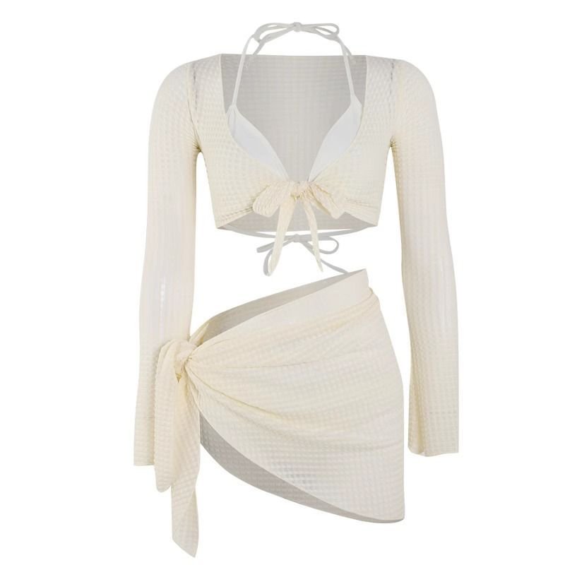 Swimsuit | Bikini Four - Piece Split Suit - Gorgeous Feather