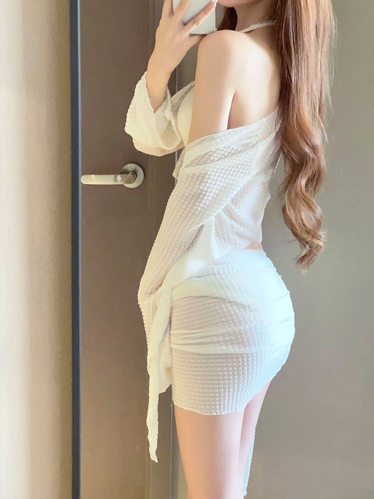 Swimsuit | Bikini Four - Piece Split Suit - Gorgeous Feather