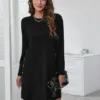 winterdresscasualloosefitlongsleeveddressgorgeousfeather167504 Winter Dress Casual Loose Fit Long-sleeved Dress Gorgeous Feather