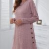 Winter Dress Casual Loose Fit Long - sleeved Dress - Gorgeous Feather