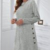 Winter Dress Casual Loose Fit Long - sleeved Dress - Gorgeous Feather
