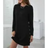 Winter Dress Casual Loose Fit Long - sleeved Dress - Gorgeous Feather