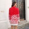 Winter Dress Christmas Snowflake Sweater A - Line Pullover - Gorgeous Feather