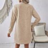 Winter Dress Knitted Dress Long Sleeve Crew Neck - Gorgeous Feather