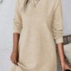 Winter Dress Knitted Dress Long Sleeve Crew Neck - Gorgeous Feather