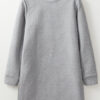 Winter Dress Knitted Dress Long Sleeve Crew Neck - Gorgeous Feather