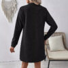 Winter Dress Knitted Dress Long Sleeve Crew Neck - Gorgeous Feather