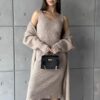 winterdressknittedlongsleevedresscardigansetgorgeousfeather939728 Winter Dress Knitted Long Sleeve Dress Cardigan Set Gorgeous Feather