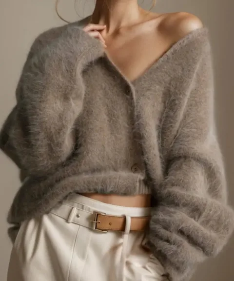 Winter Jacket | V-neck Long Sleeve Cardigan