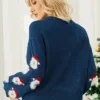 Winter Tops Christmas Cartoon Santa Knit Sweater - Gorgeous Feather