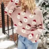 Winter Tops Christmas Cartoon Santa Knit Sweater - Gorgeous Feather
