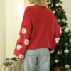 Winter Tops Christmas Cartoon Santa Knit Sweater - Gorgeous Feather