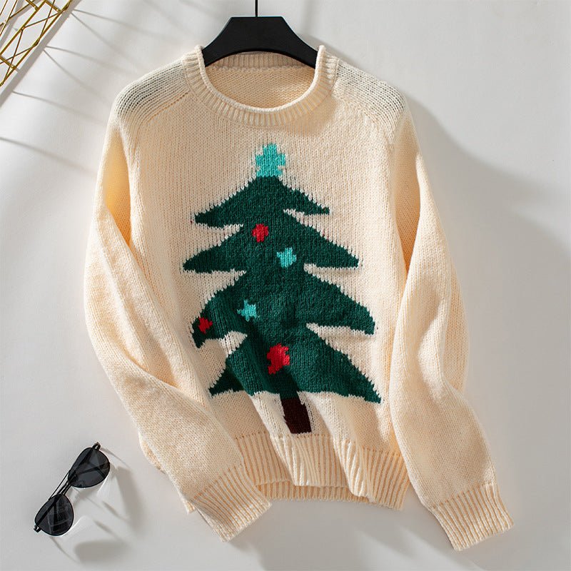 Winter Tops Christmas Tree Pullover Sweater - Gorgeous Feather