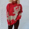 Winter Tops Snowflake Elk Funny Christmas Sweater - Gorgeous Feather