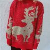 Winter Tops Snowflake Elk Funny Christmas Sweater - Gorgeous Feather