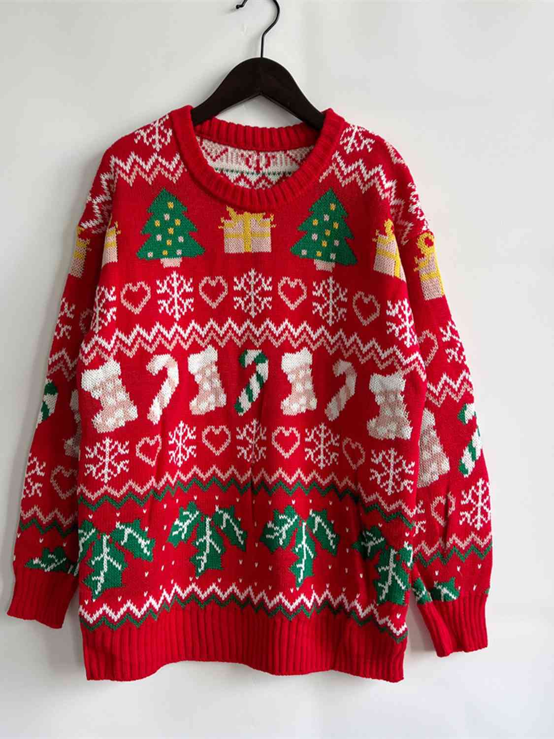 images Winter Tops Stylish Loose Funny Christmas Sweaters - Gorgeous Feather