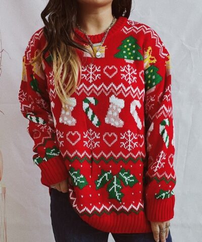 Winter Tops Stylish Loose Funny Christmas Sweaters - Gorgeous Feather