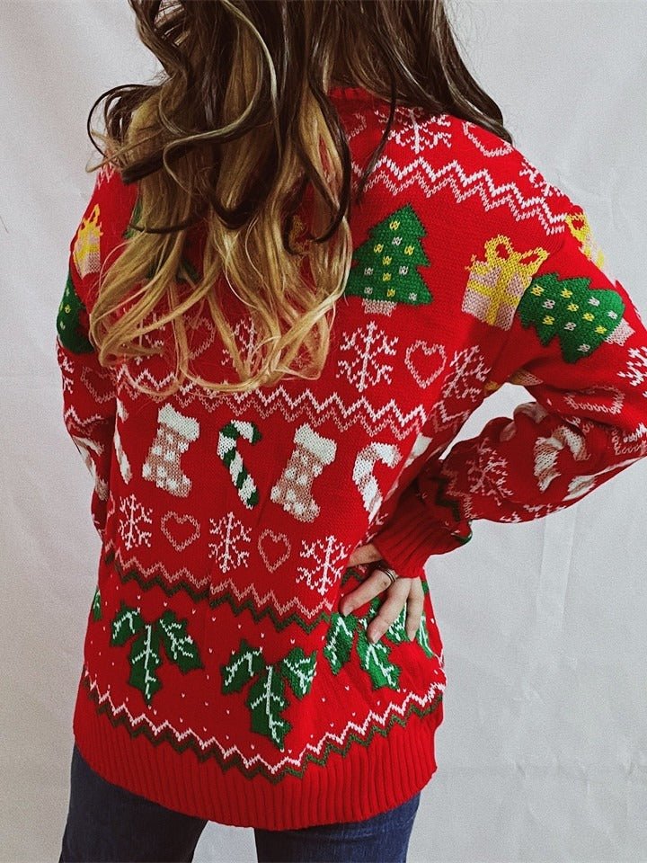 images Winter Tops Stylish Loose Funny Christmas Sweaters - Gorgeous Feather