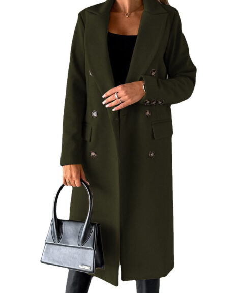 Double-Breasted Longline Coat