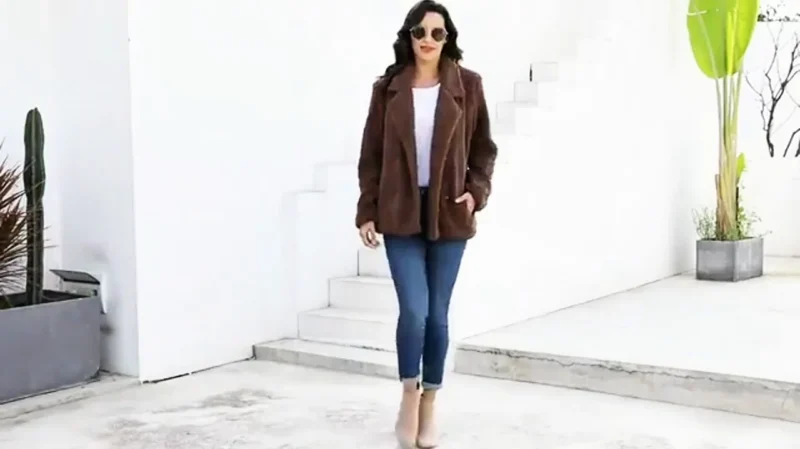 Double-Breasted Teddy Jacket — Coffee video