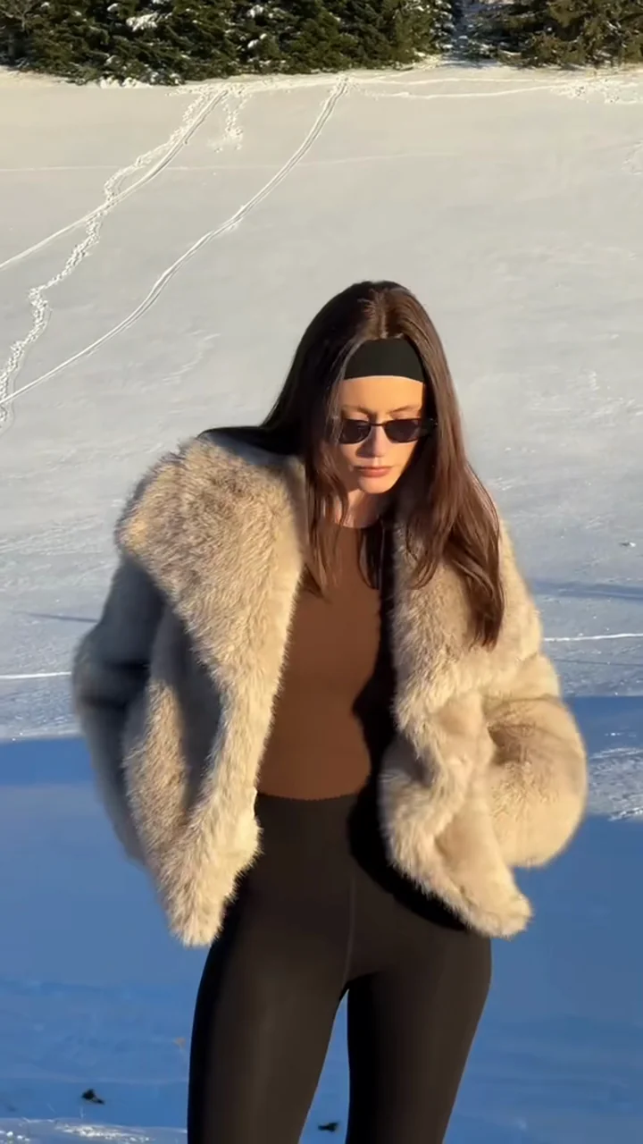 Plush Cropped Lapel Jacket — Camel video