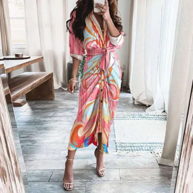 Maxi Dress | Lace Up Long Dress