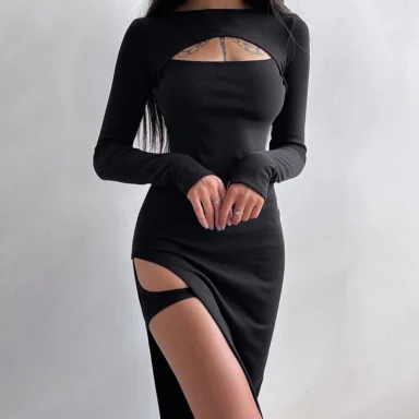 Bodycon Dress | Hollow Split Long Dress
