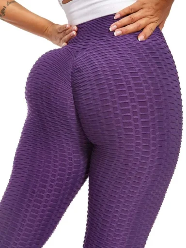 Leggings | Anti Cellulite Honeycomb Purple - Gorgeous Feather