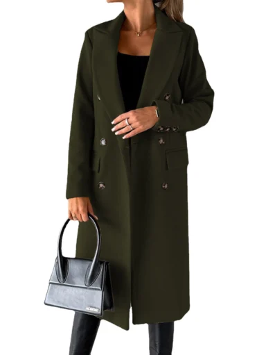 Double-Breasted Longline Coat
