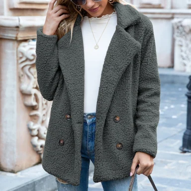 Double-Breasted Teddy Jacket
