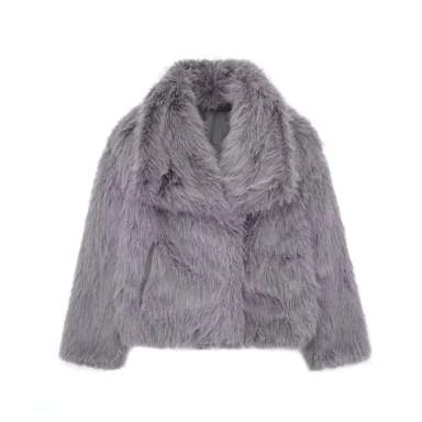 Plush Cropped Lapel Jacket